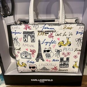 Karl Lagerfeld White Multicolor Tote